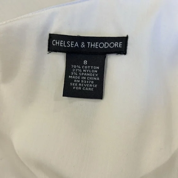 90s CHELSEA & THEODORE OFF ONE SHOULDER BOHO COTTON BLEND WHITE RUFFLE TOP SZ 8 - Picture 7 of 7